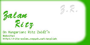 zalan ritz business card